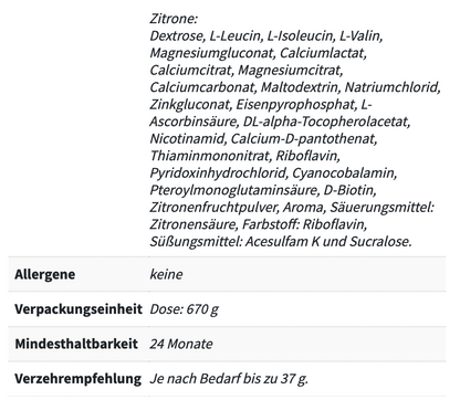 Sportgetränk mit BCAA