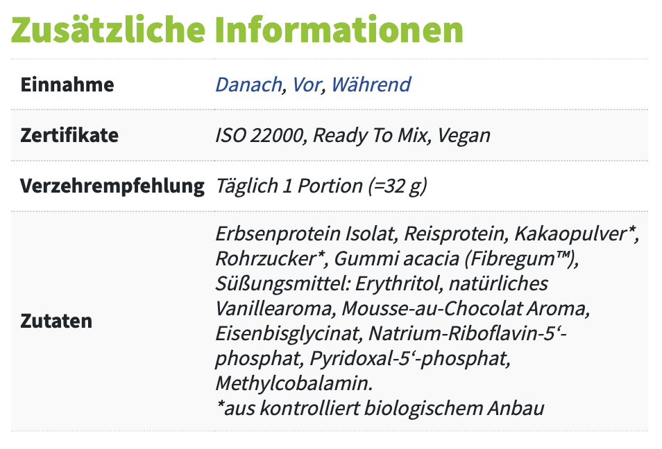 VEGAN PROTEIN Drink Schokolade